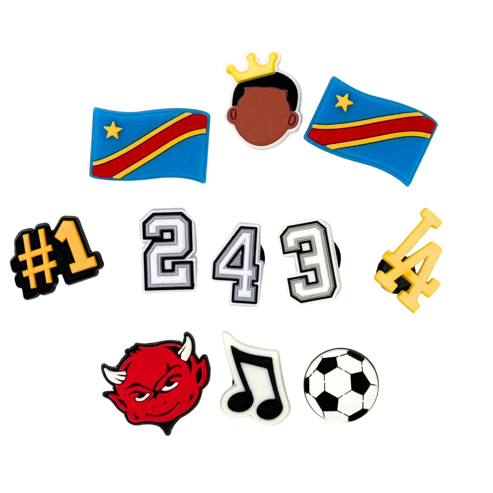 Pack 11 Pin's pour Clogs - Congo Kinshasa