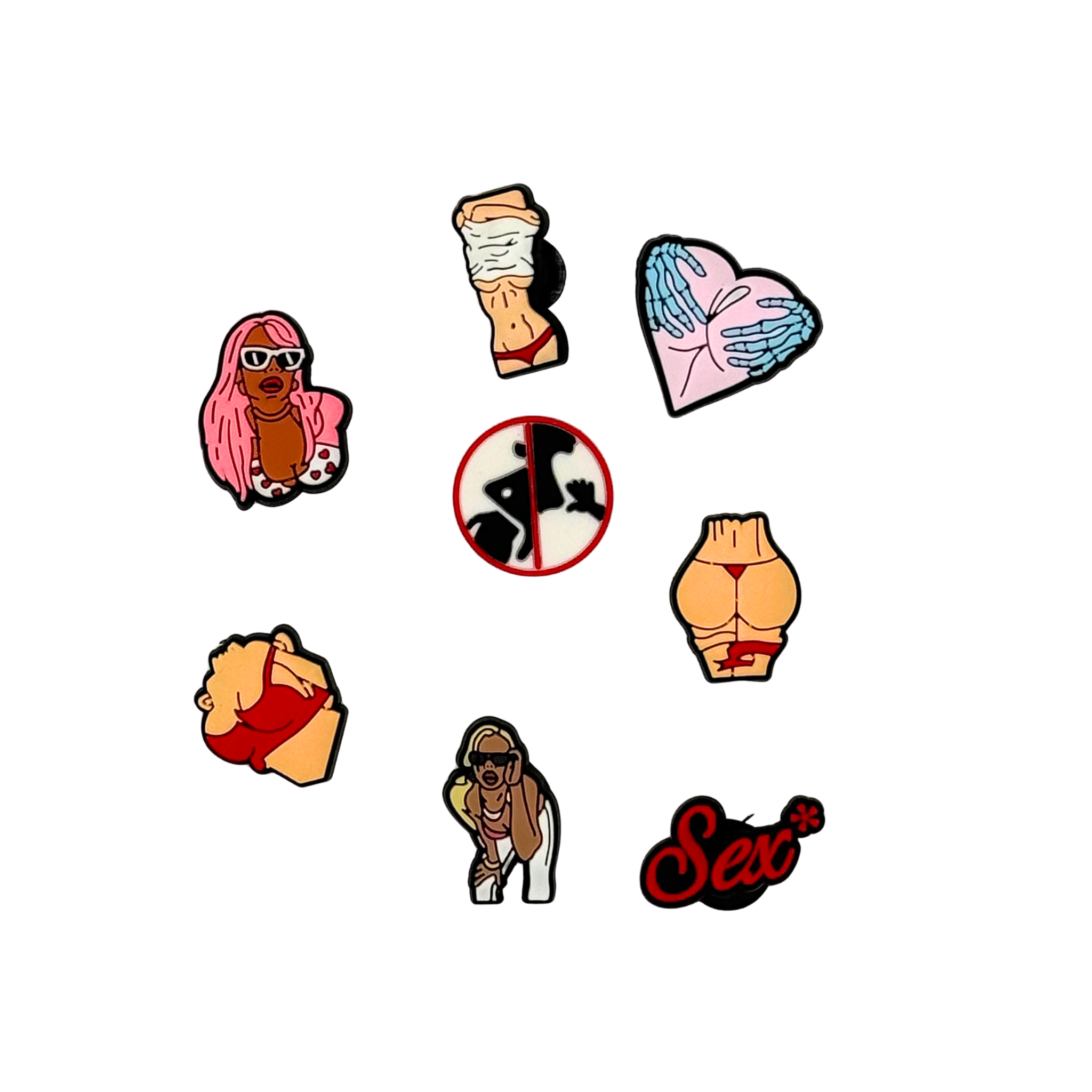 Pack 8 Pin's pour Clogs - Sexy
