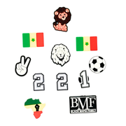 Pack of 9 Charms - Senegal