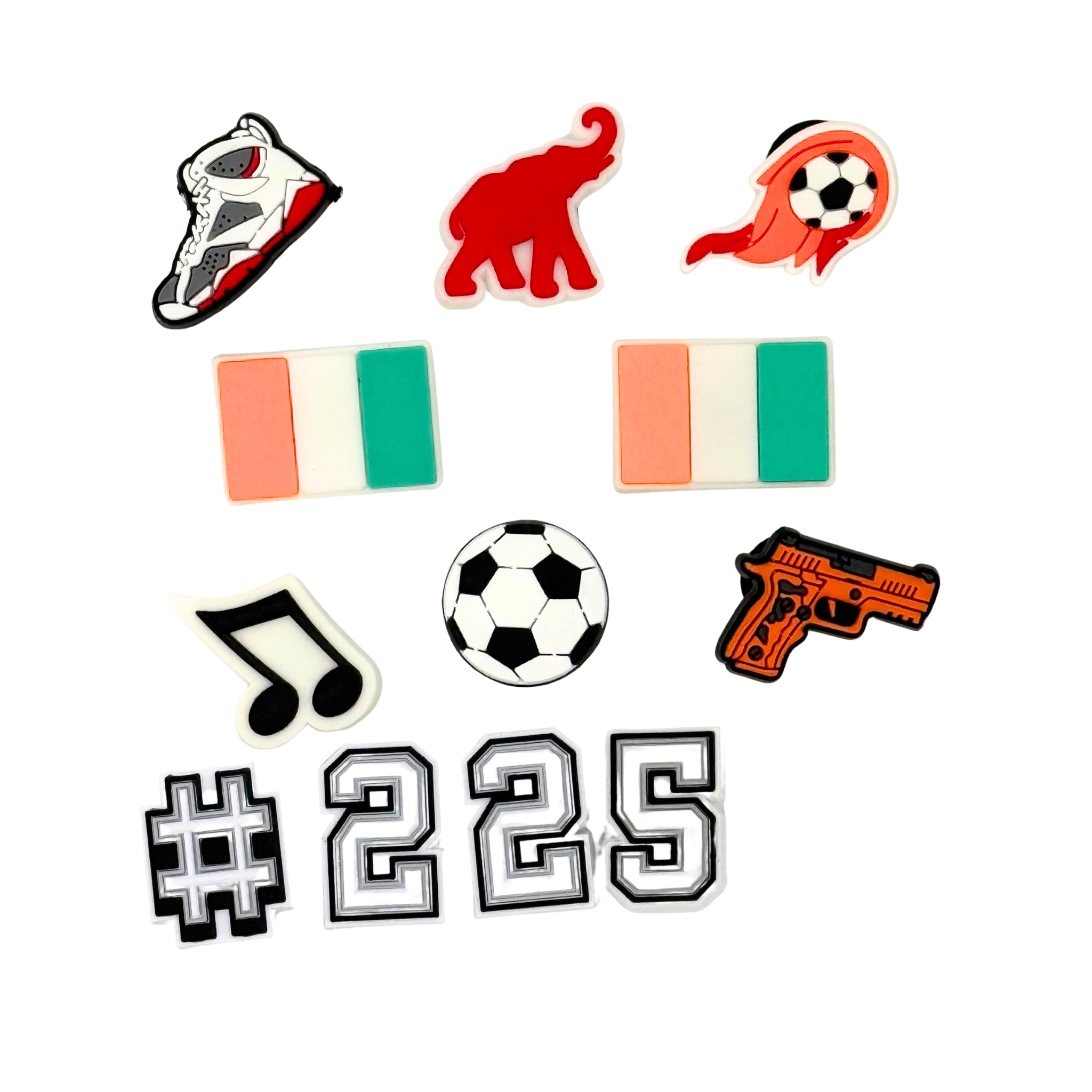 Pack 12 Pin's pour Clogs - Côte d'Ivoire