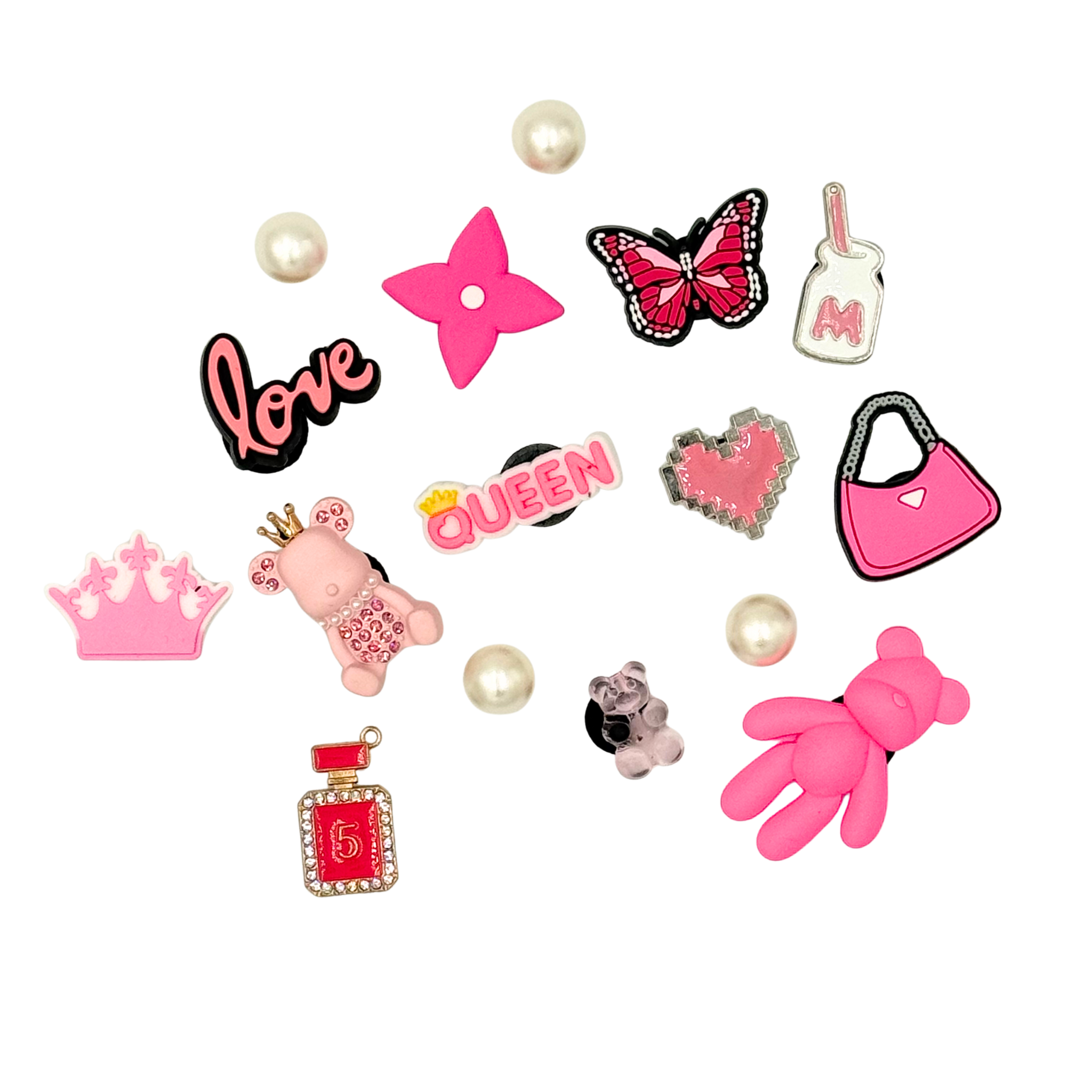 Pack 16 Pin's pour Clogs - Pink Queen