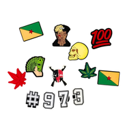 Pack 13 Pin's pour Clogs - Guyane