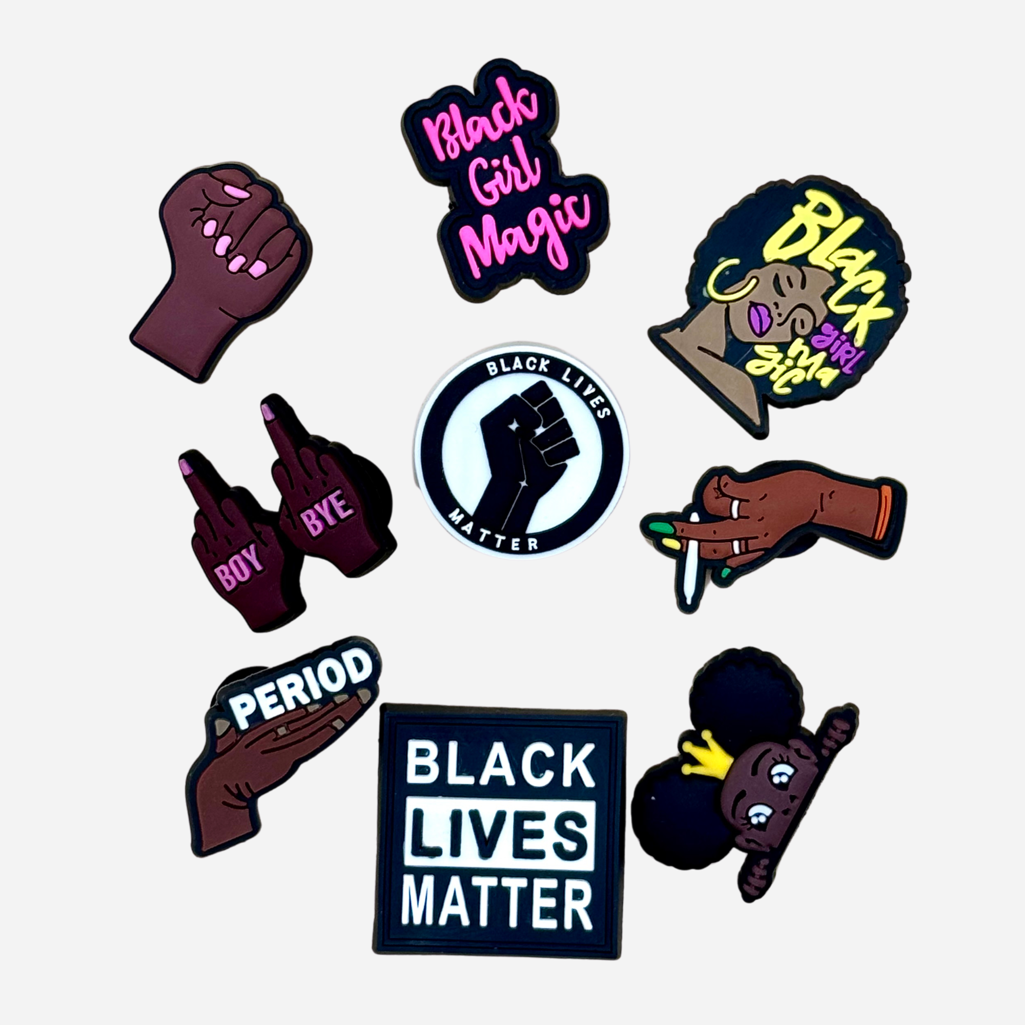 Pin's pour Crocs - Black Power