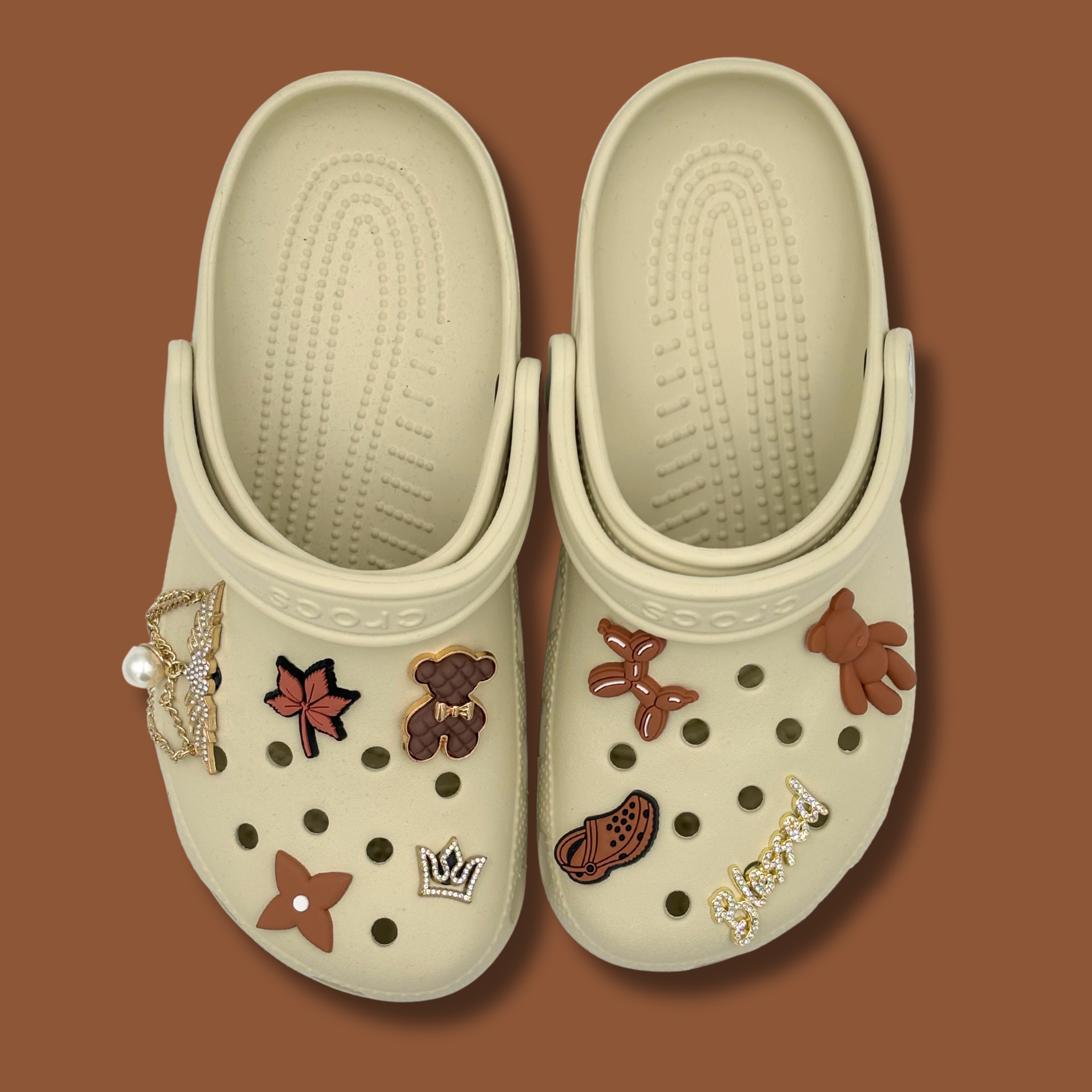 Clogs Brown & Gold