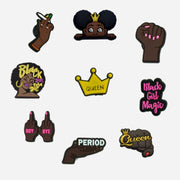 Pin's pour Clogs - Black Power Girl