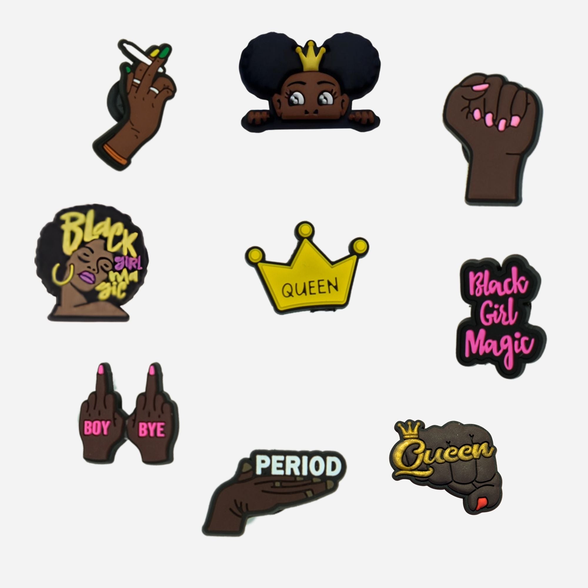 Pin's pour Clogs - Black Power Girl