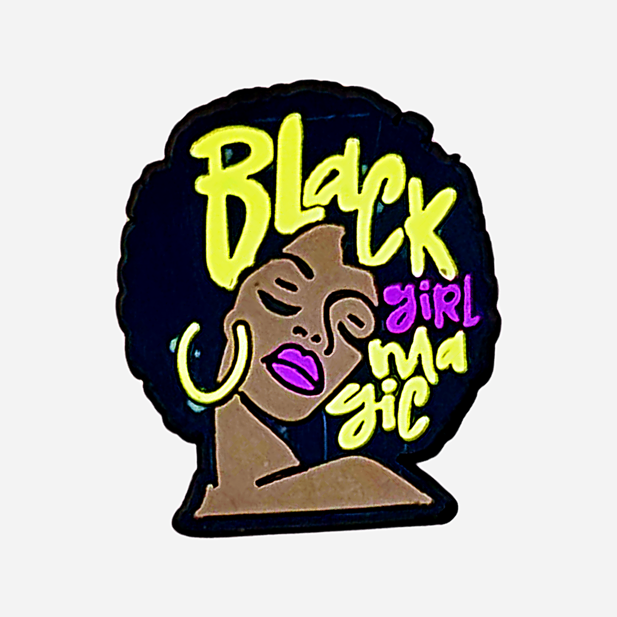 Pin's pour Clogs - Black Power Girl