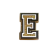 Pin's lettre E Doré