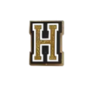 Pin's lettre H Doré
