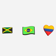 Pin's pour Crocs - Drapeau Amerique du Sud
