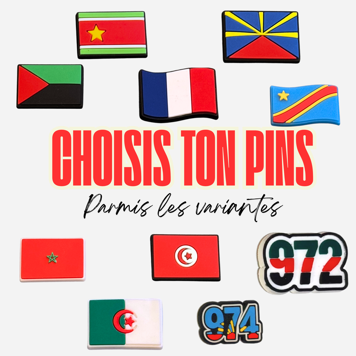 Charms para clogs - País, Departamentos y Prefijos