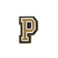 Pin's lettre P Doré