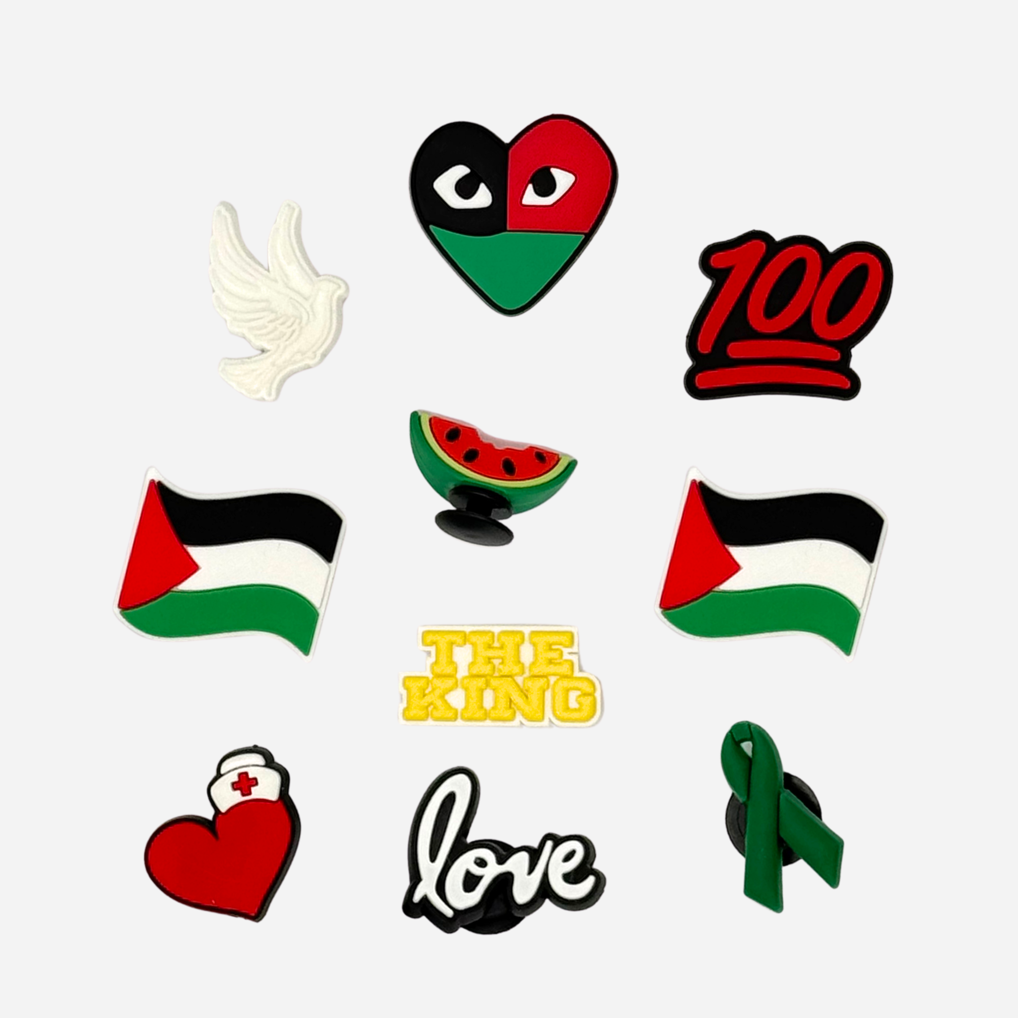 Pack 10 Pin's pour Clogs - Palestine