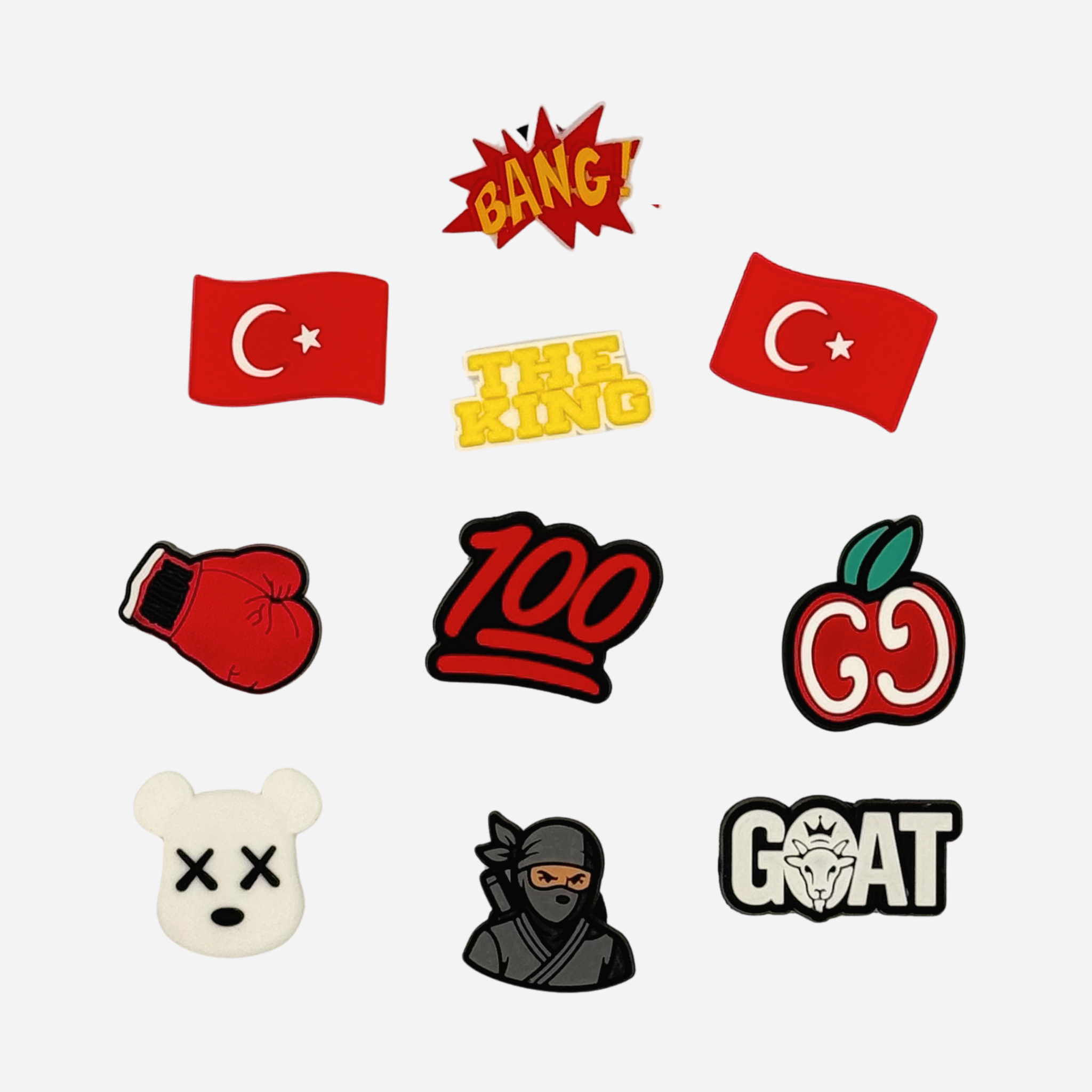 Pack 10 Pin's pour Clogs - Turquie