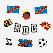 Pack 11 Pin's pour Clogs - Congo Kinshasa