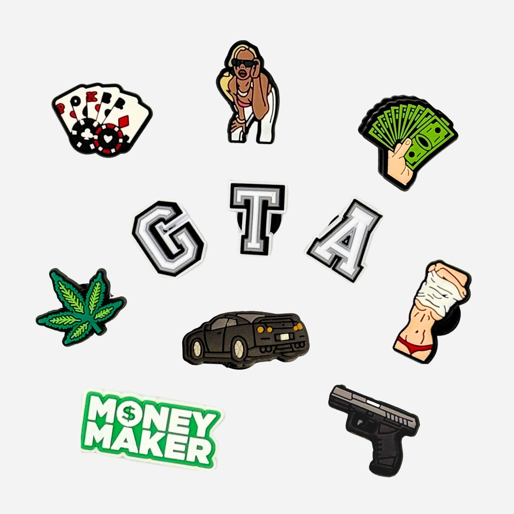 Pack 11 pin's pour Clogs - GTA