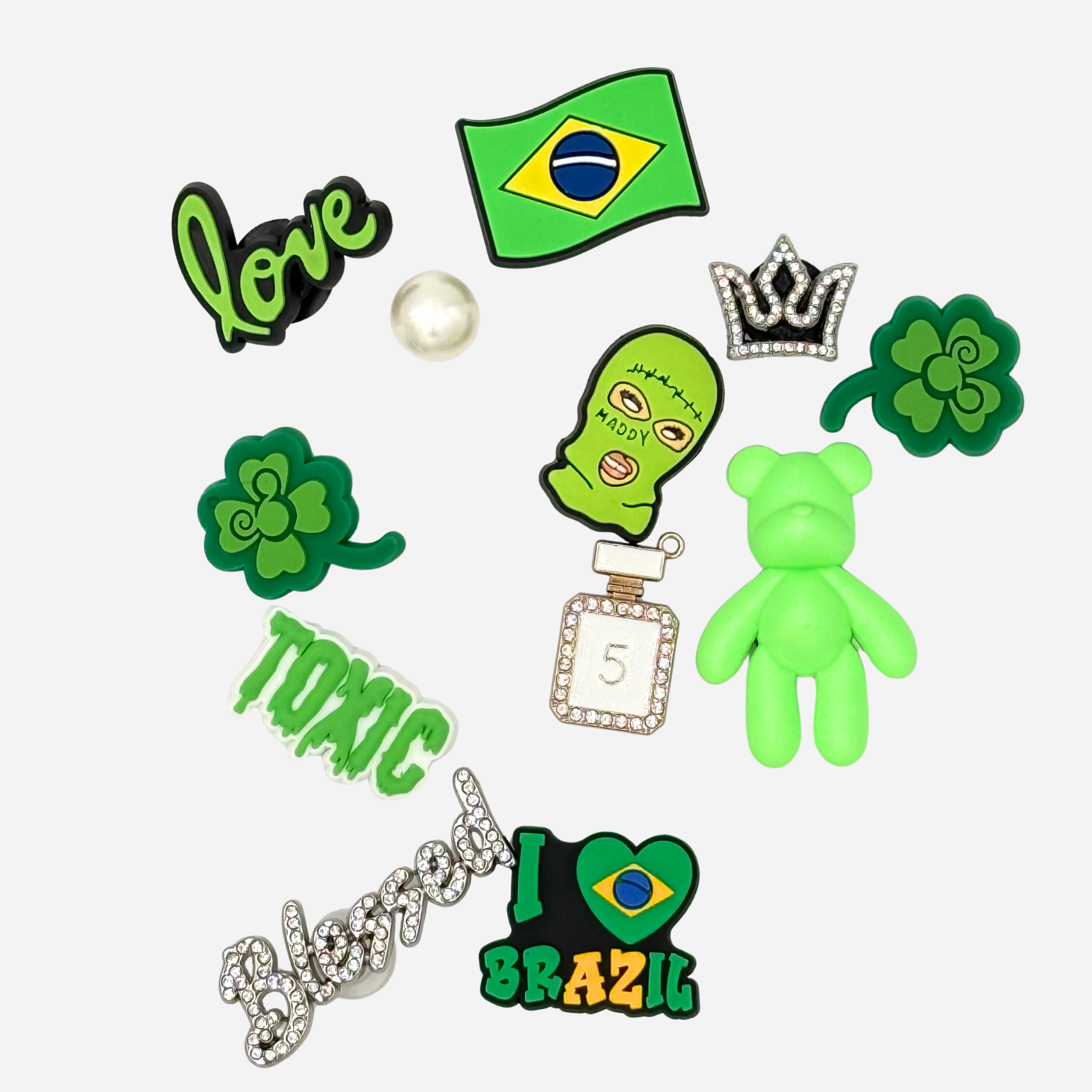 Pack 12 Pin's pour Clogs - Brésil Brillant