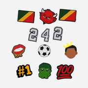 Pack 12 Pin's pour Clogs - Congo Brazzaville