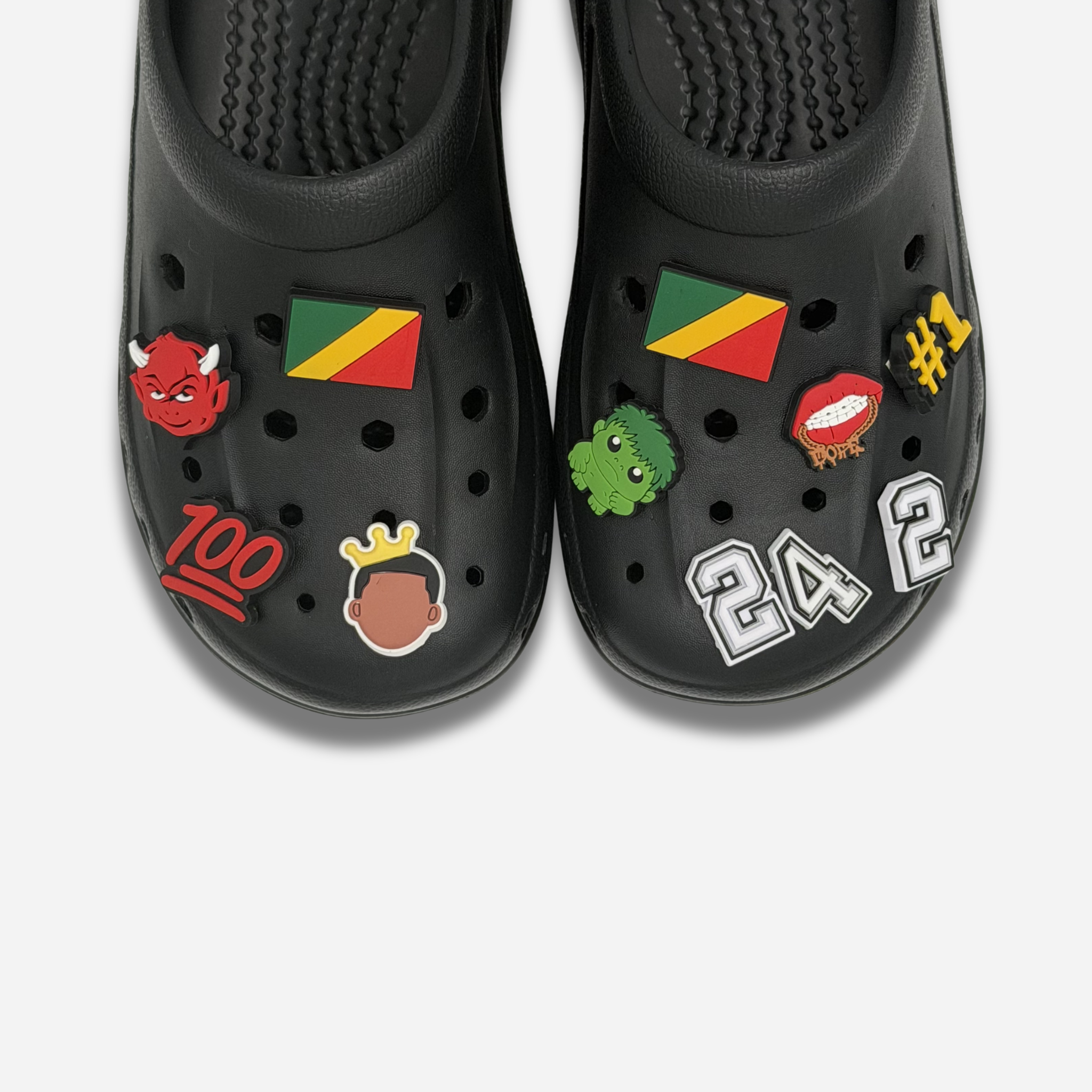 Pack 12 Pin's pour Clogs - Congo Brazzaville