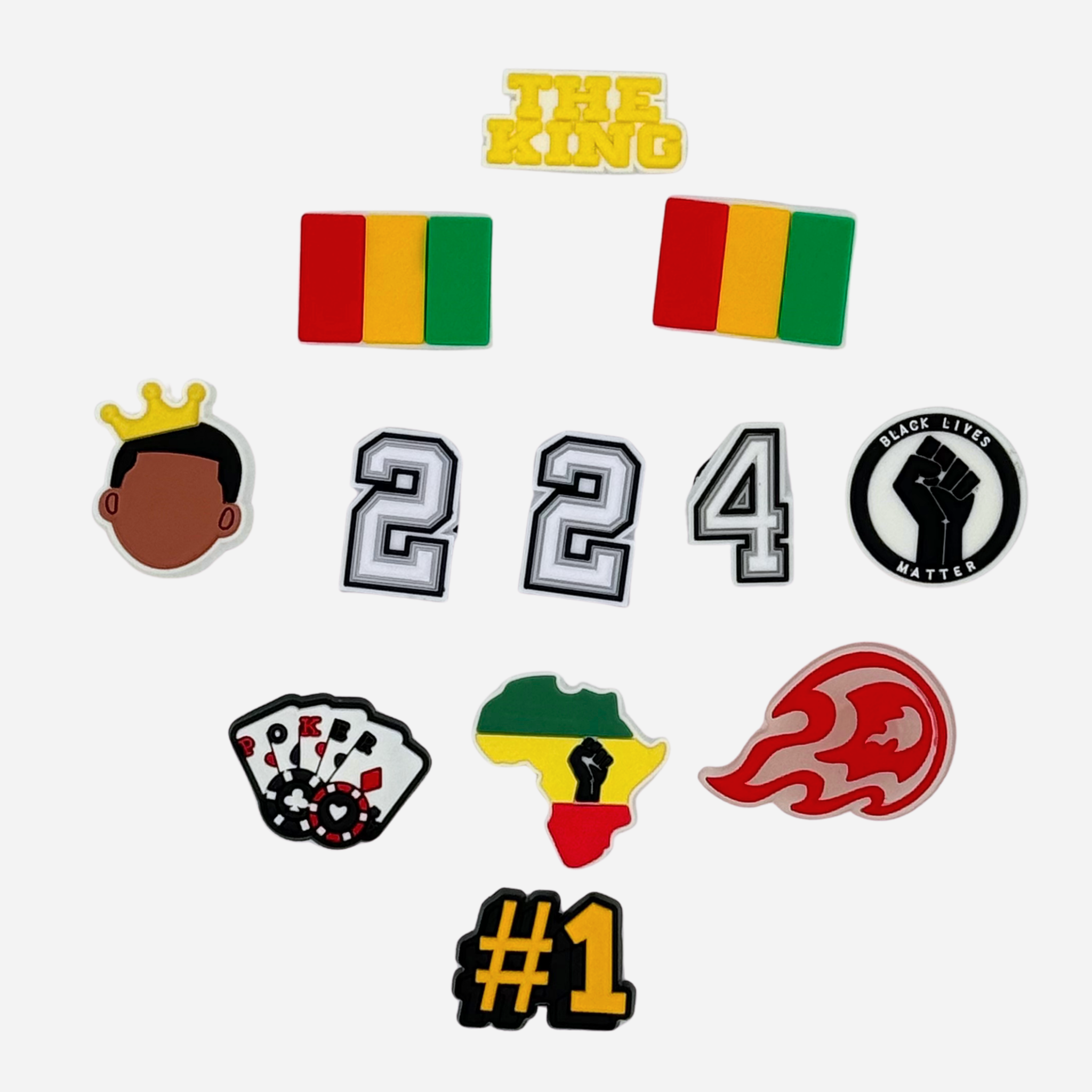 Pack 12 Pin's pour Clogs - Guinée