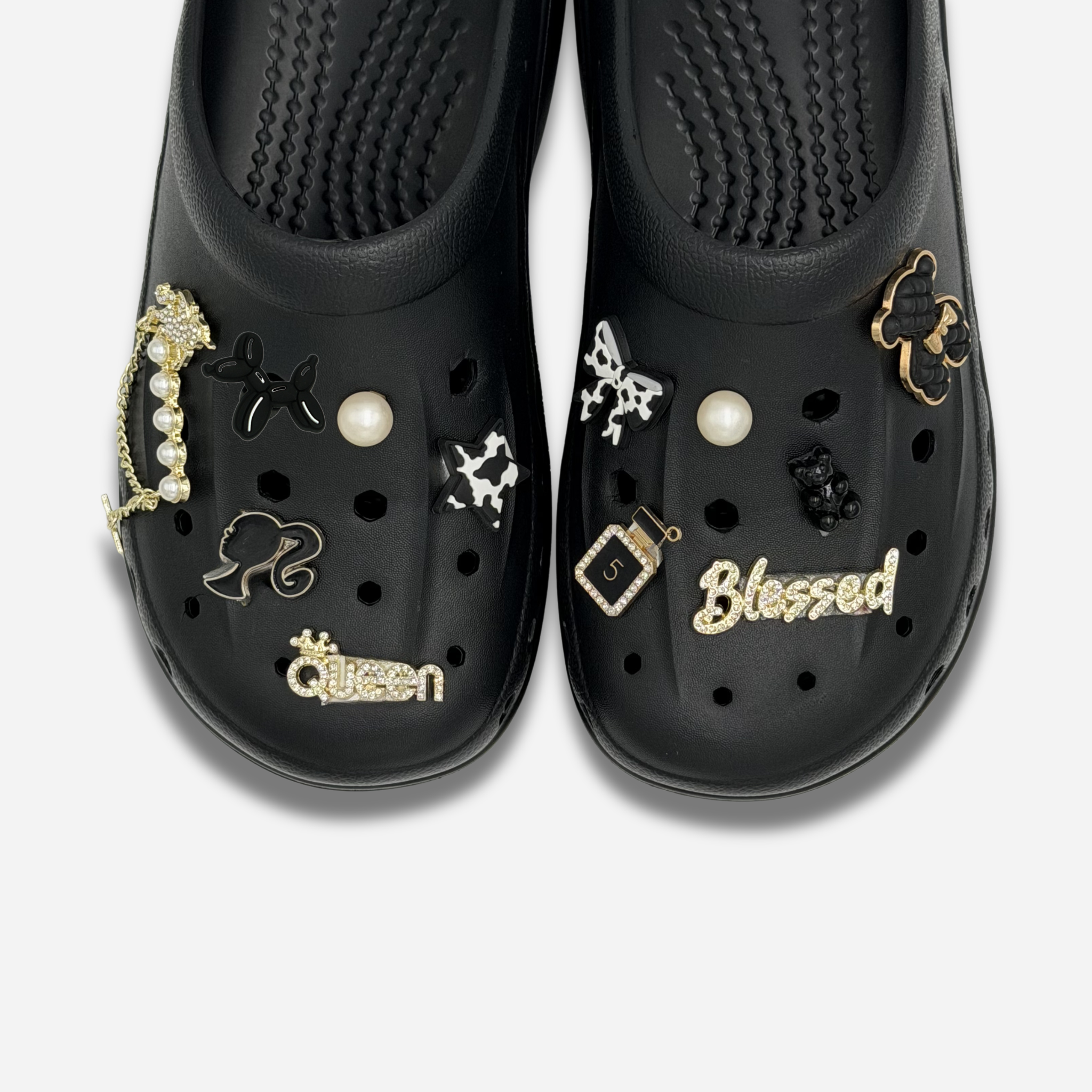 Pack 13 Pin's pour Clogs - Black & Gold
