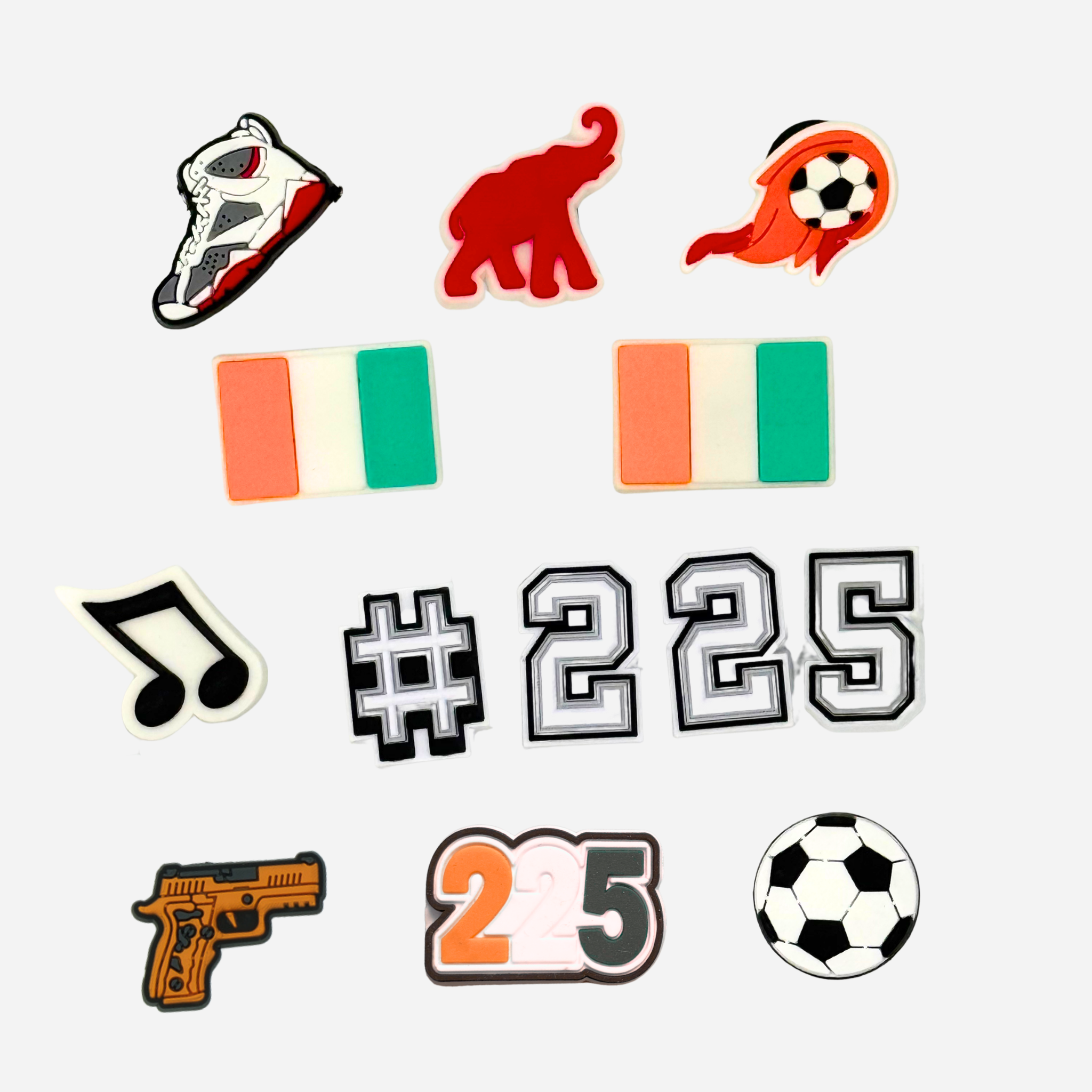 Pack 13 Pin's pour Clogs - Côte d'Ivoire