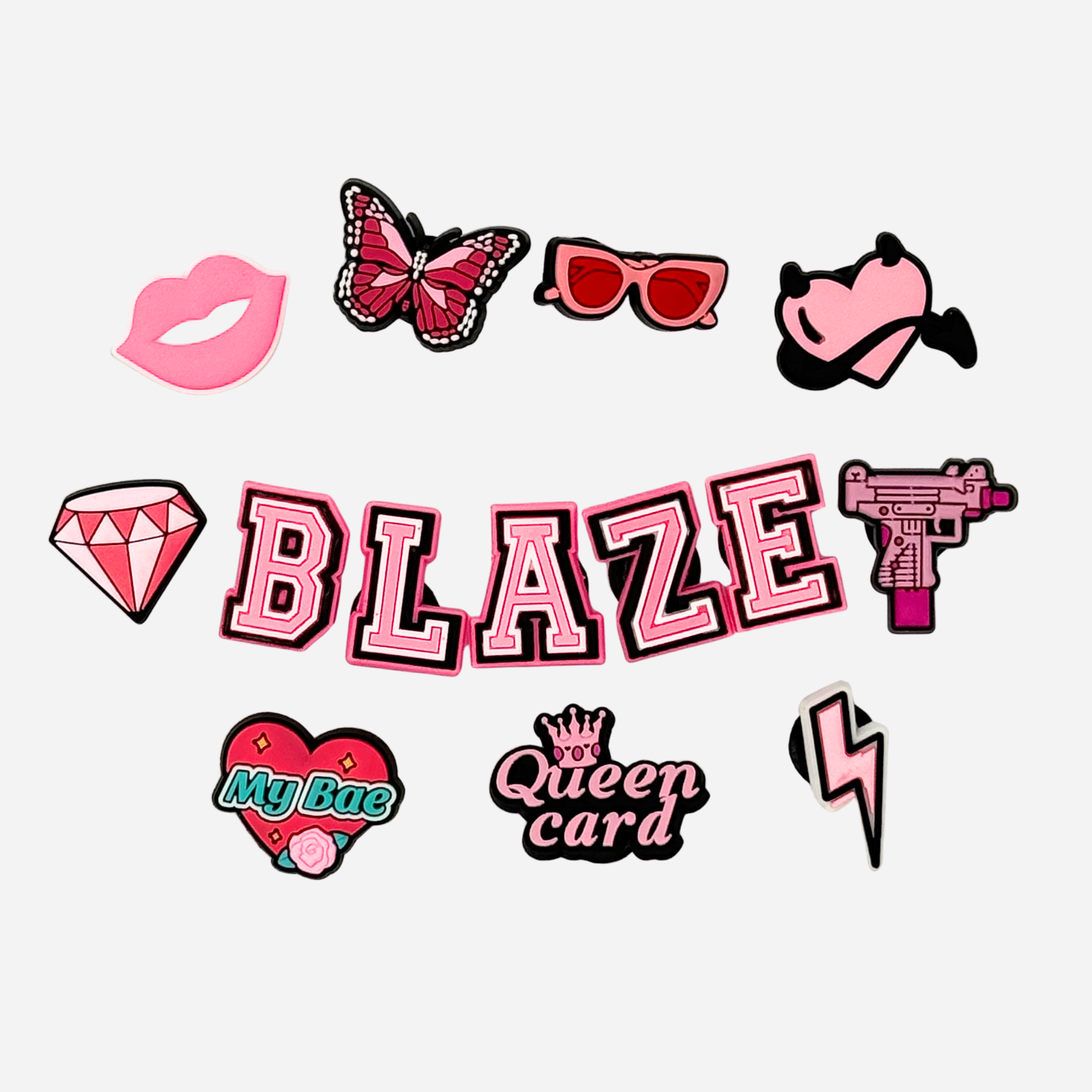 Pack 14 Pin's pour Clogs - Blaze Girly