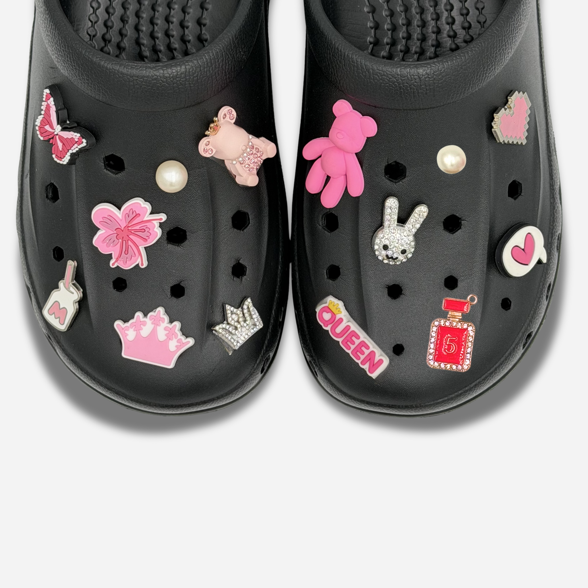 16er-Packung Stollennadeln für Clogs – Pink Queen