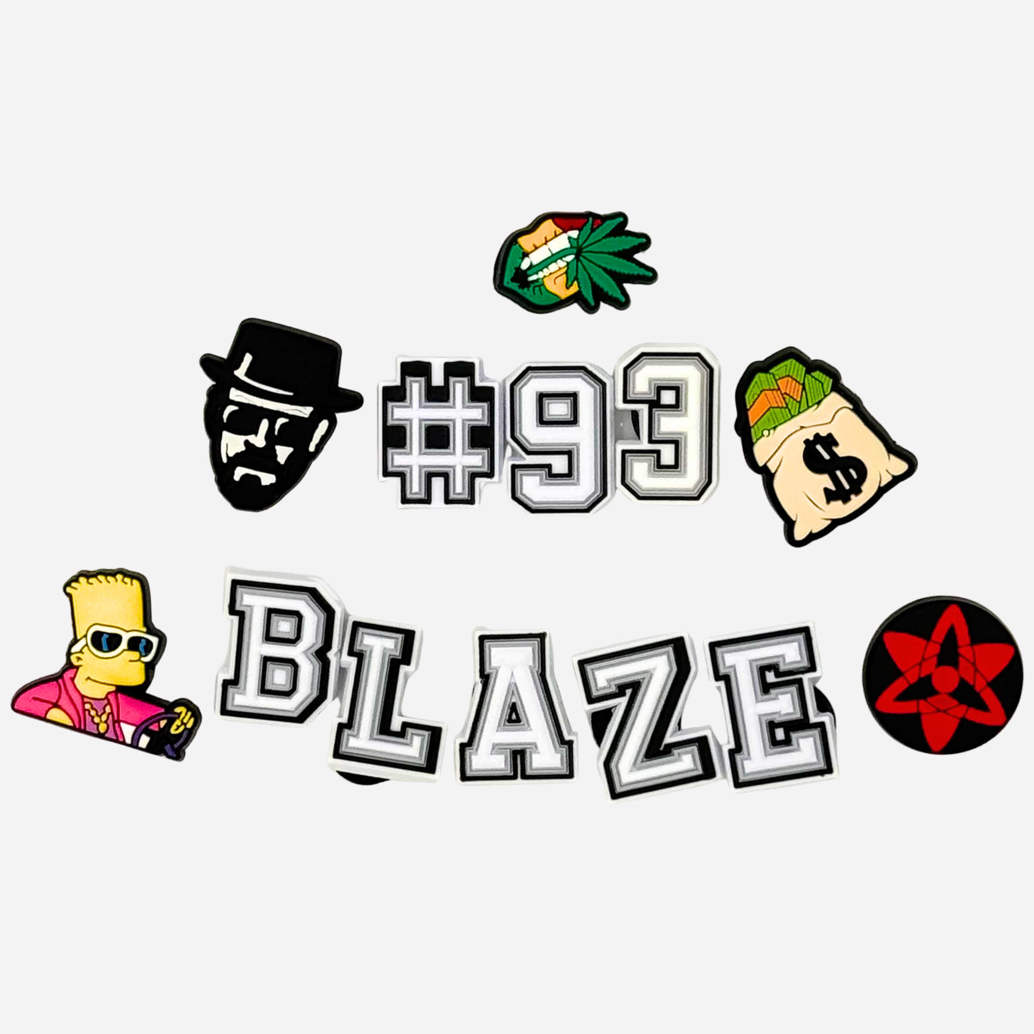 Pack 12 Pin's pour Clogs - Blaze et Chiffres