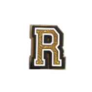 Pin's lettre R Doré