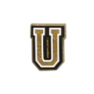 Pin's lettre U Doré
