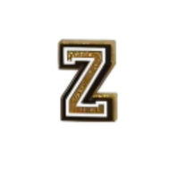 Pin's lettre Z Doré