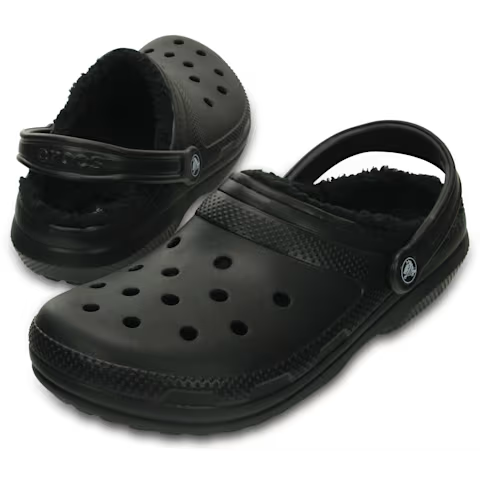 Crocs à Fourrure Noir