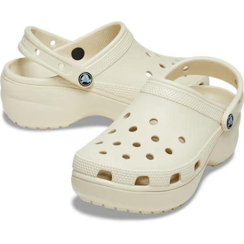 Crocs à Plateforme Beige