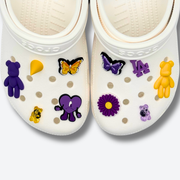 Pack 10 Pins - Purple and Yellow