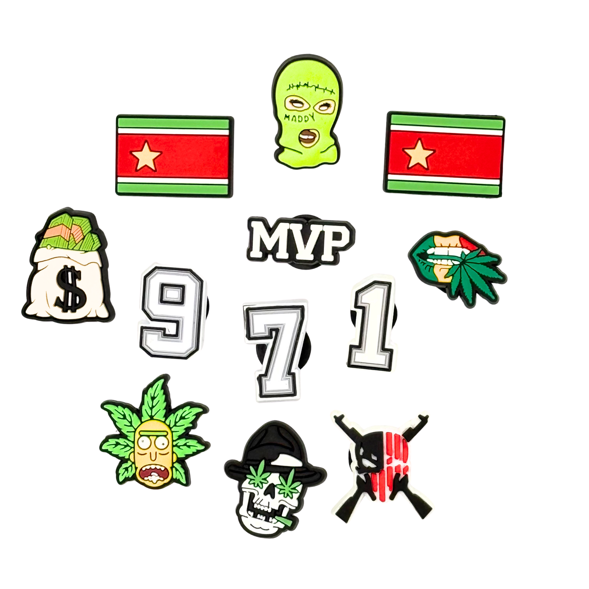 Pack 12 Pin's pour Clogs - Guadeloupe