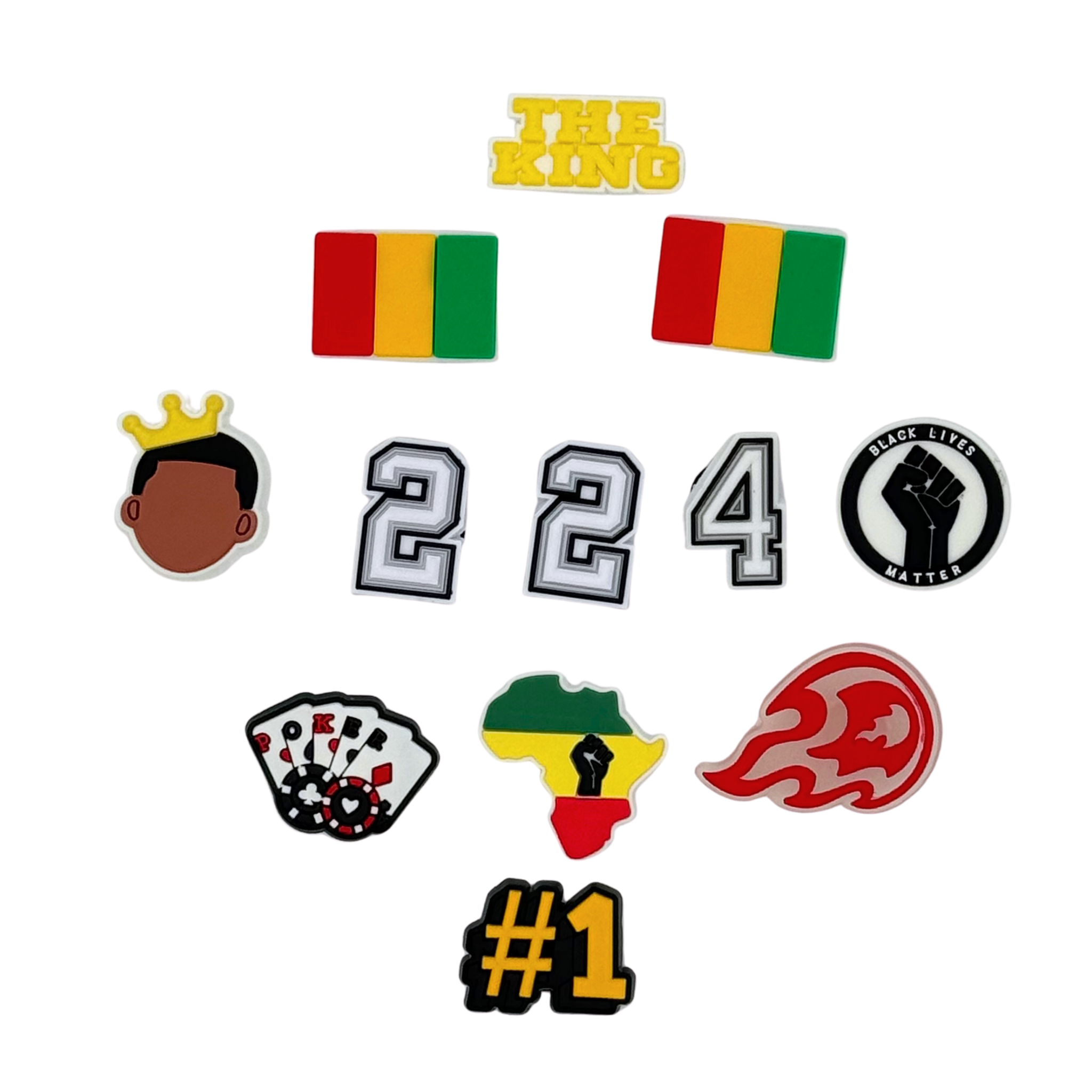 Pack 12 Pin's pour Clogs - Guinée