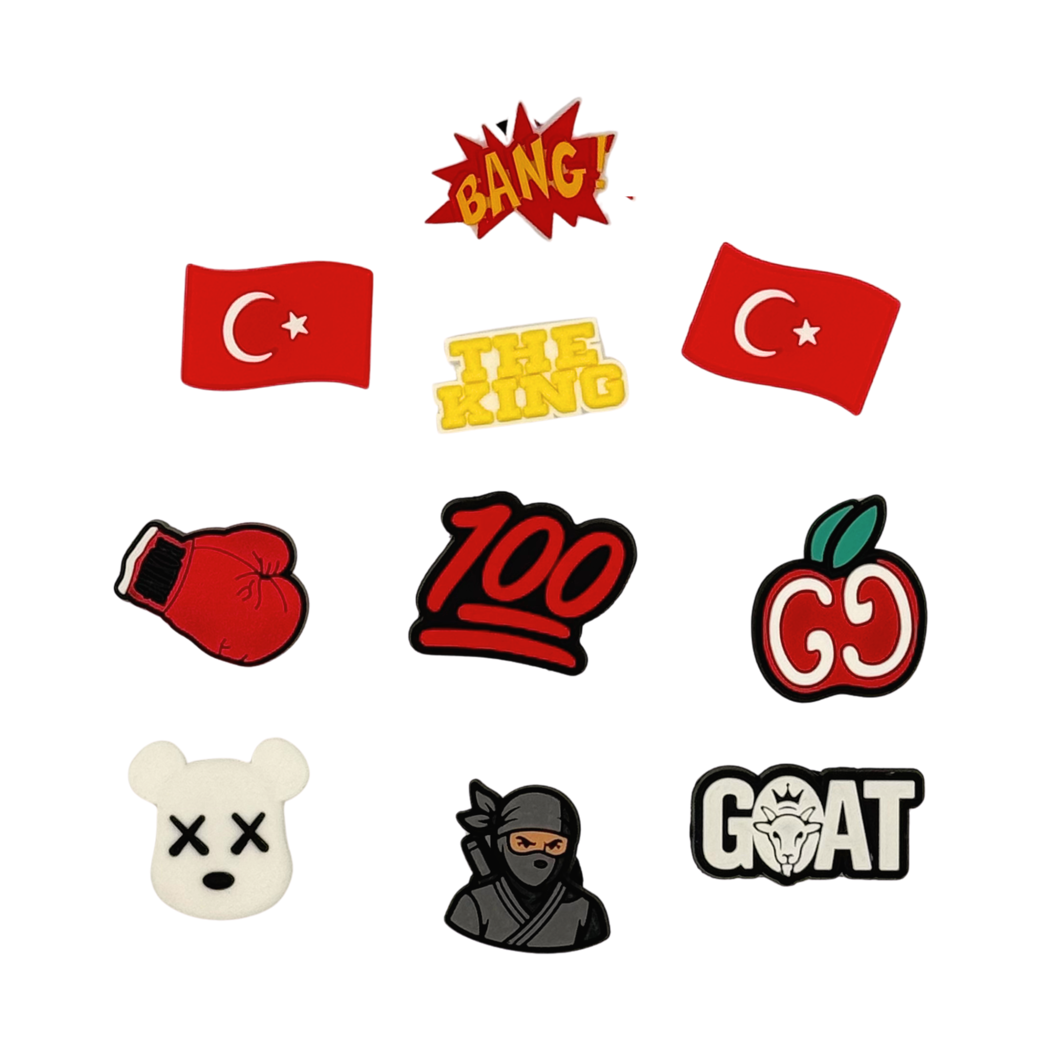 Pack 10 Pin's pour Clogs - Turquie