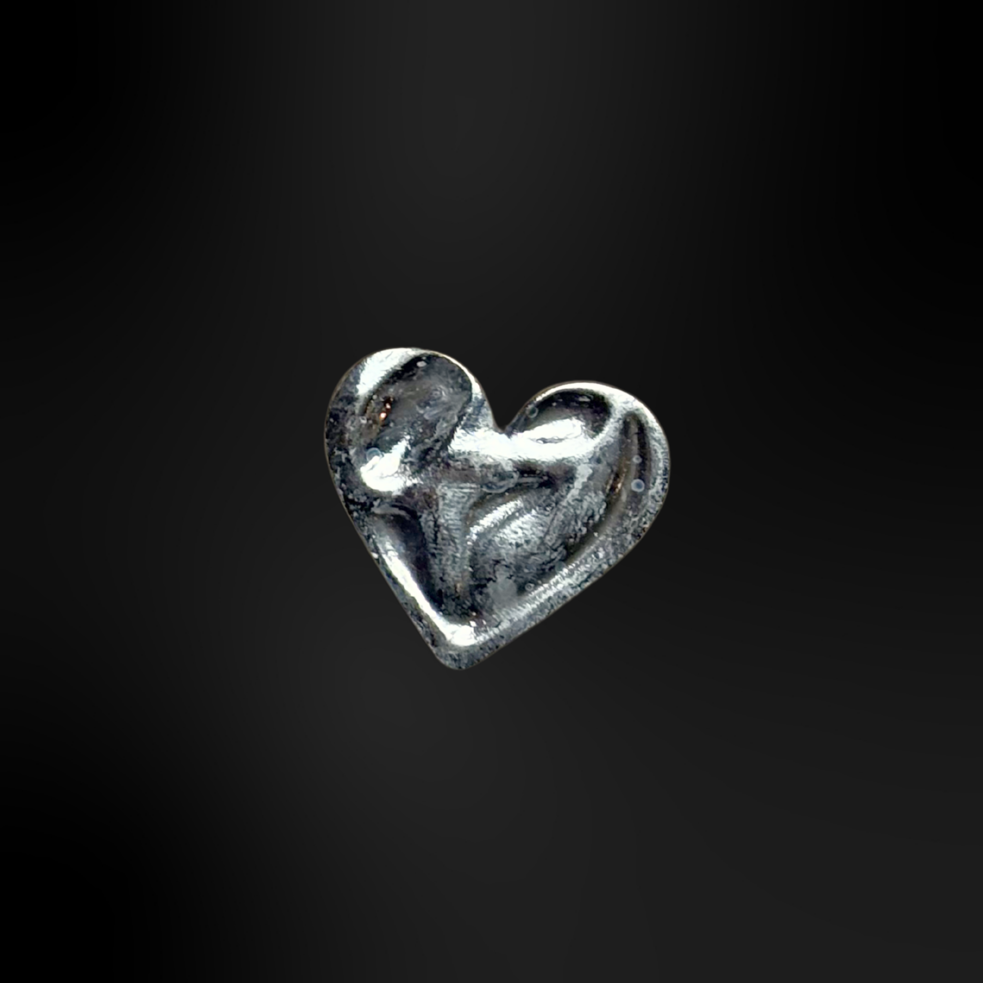 pins coeur argent
