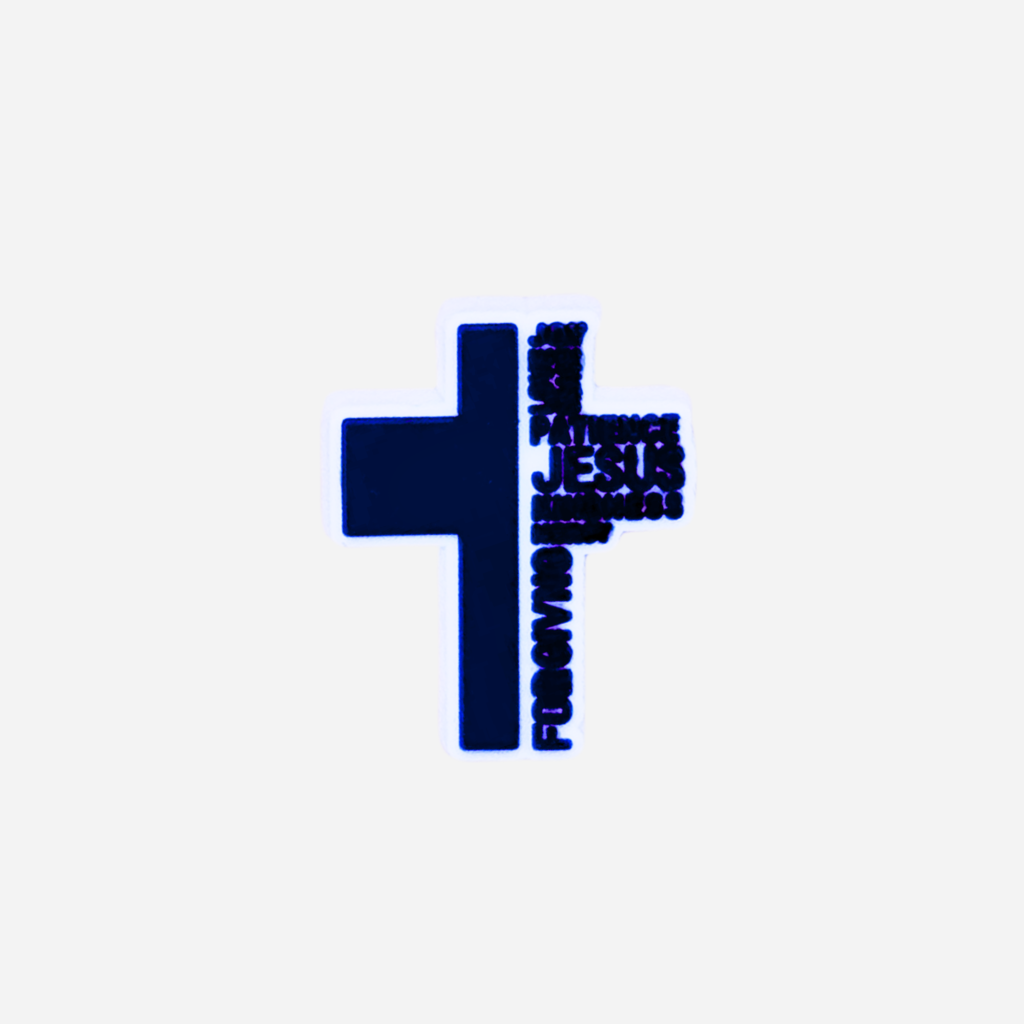 pins croix jesus noir et blanc