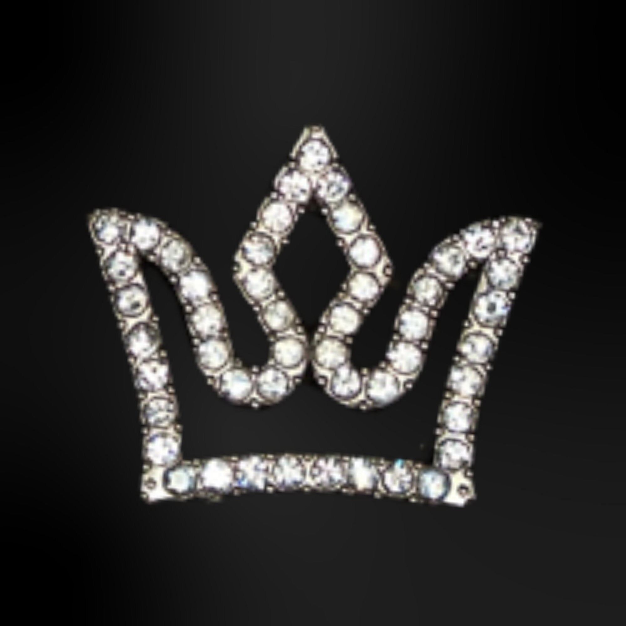 pins metallique couronne argent