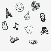 Pin's pour Clogs - Noir&Blanc