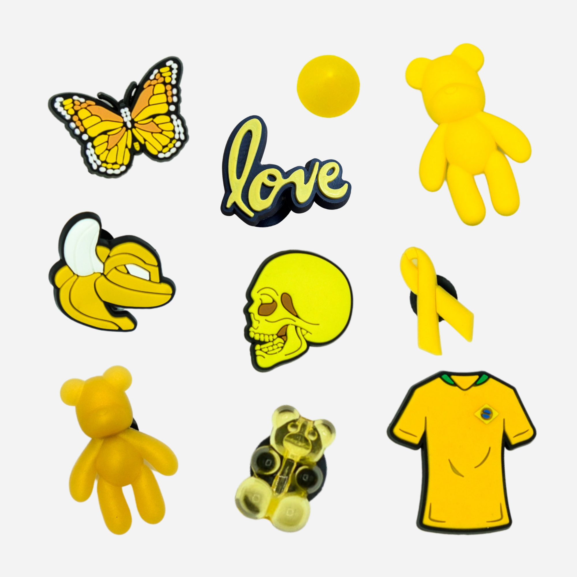 pins pour clogs jaune