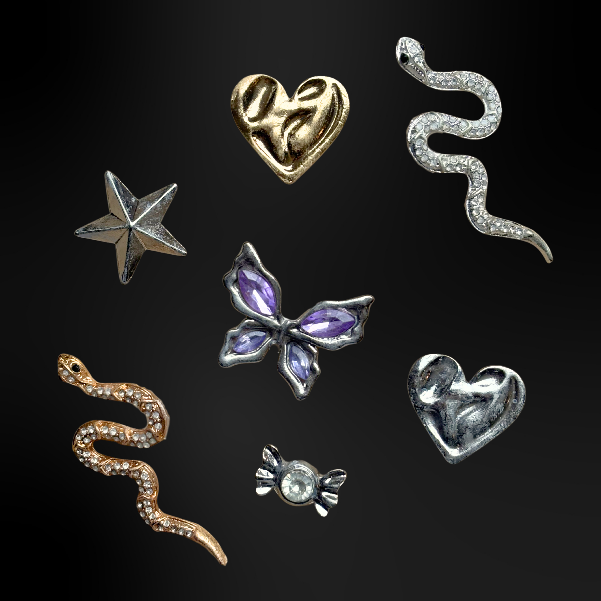 pins pour clogs metallique design