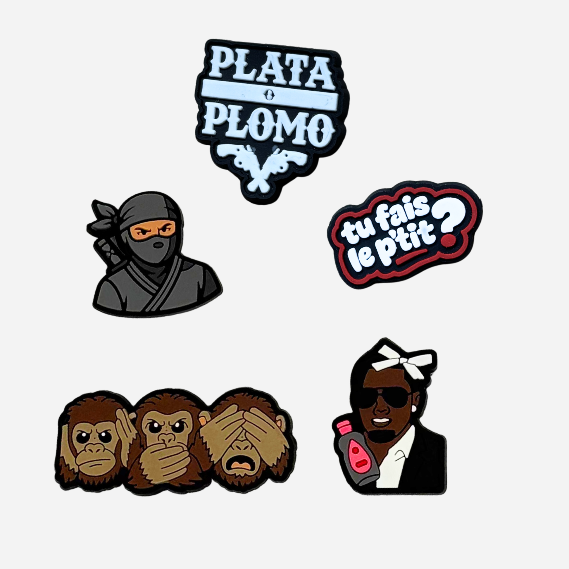 charms pour crocs tendances pdiddy omerta ninja plata o plomo & tu fais le p'tit 