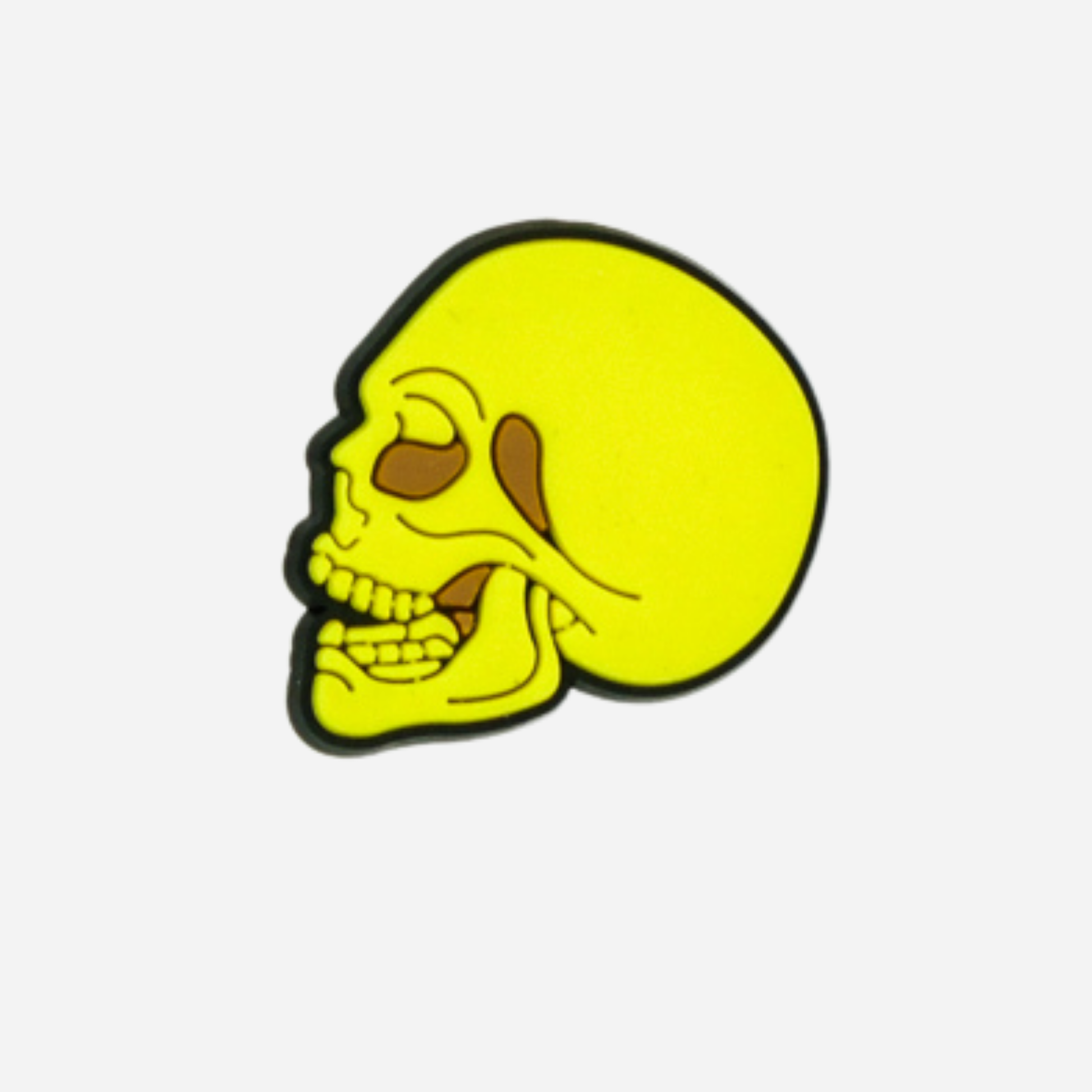 pins tete de mort jaune